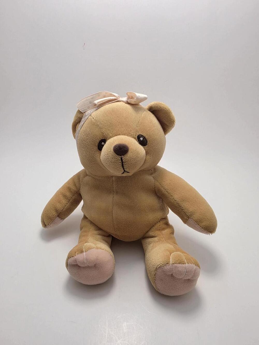 Vintage Cherished Teddies Brown Teddy Bear Wearing Bow (6 inch)